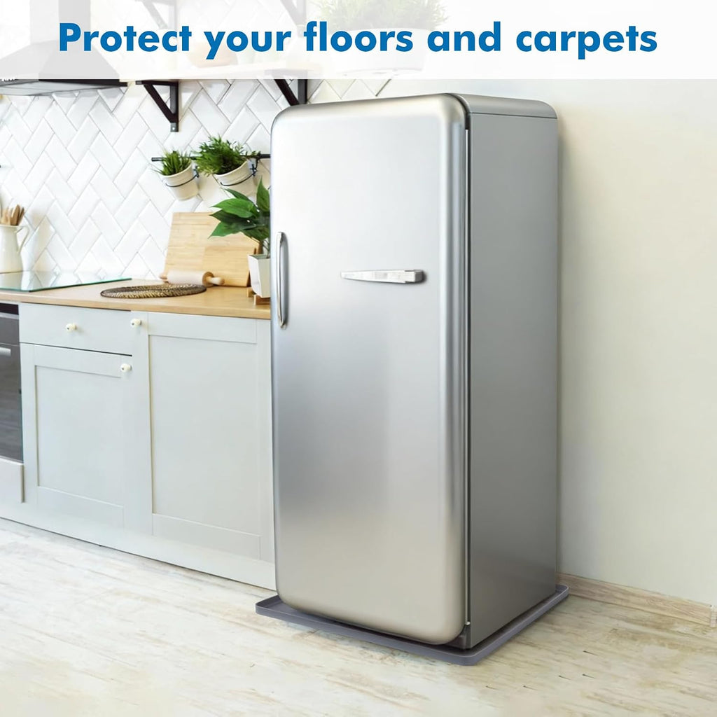 23.3"x19.4"x0.6" Silicone Mini Fridge Mat, AC Drip Pan Protector, Grey