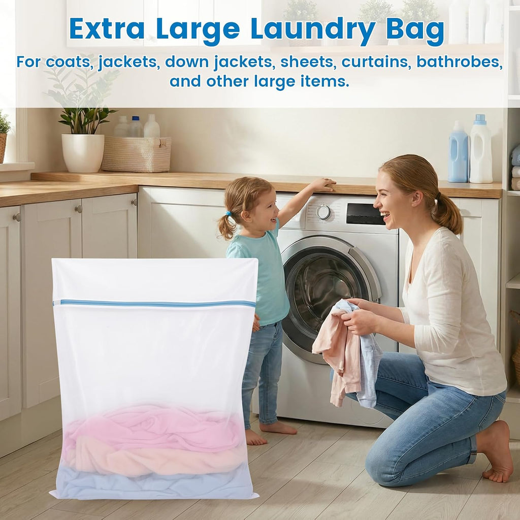 2 Pack XXX-Large Mesh Laundry Bags for Delicates, Fine Mesh 35 x 43 Inches