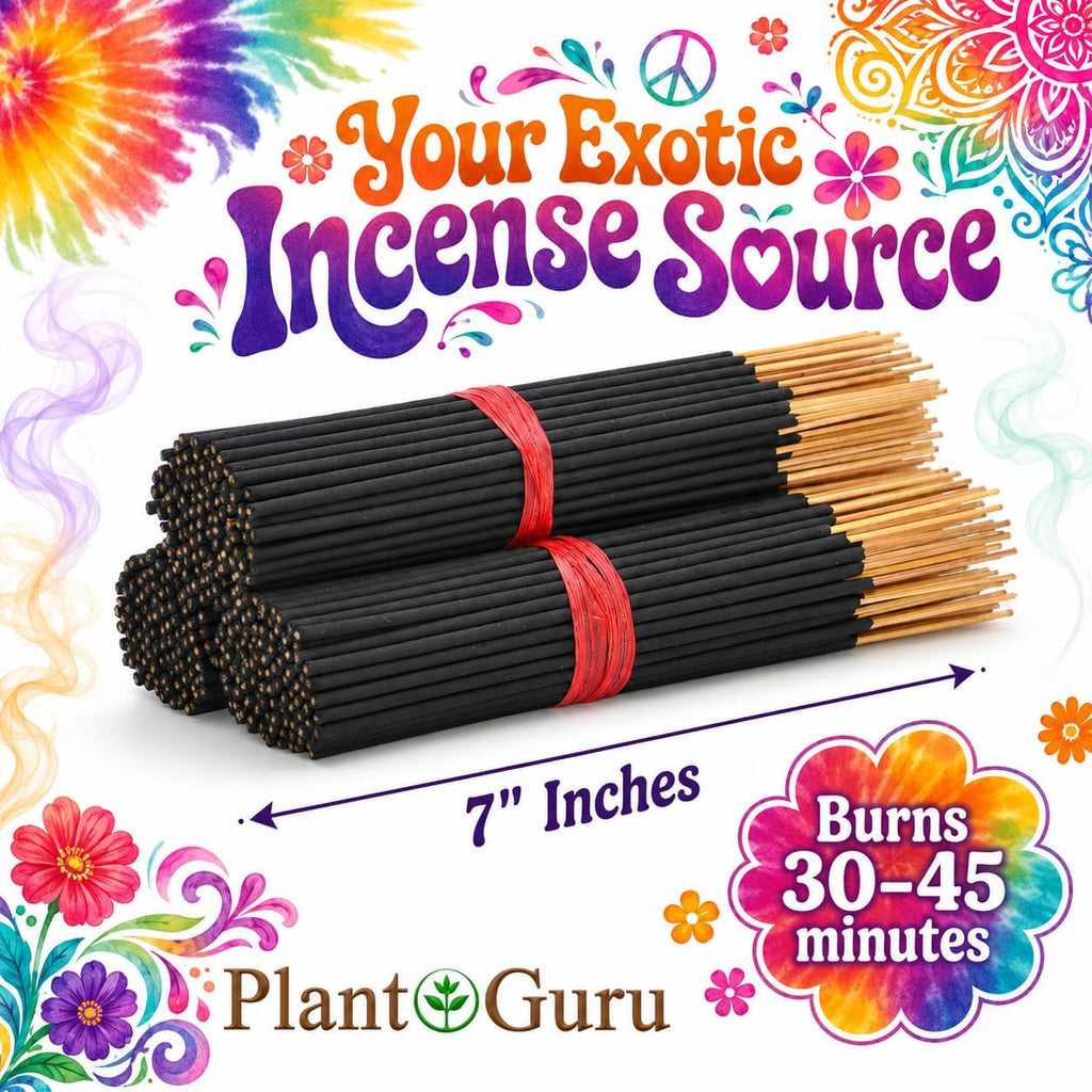 Jasmine Exotic Incense Sticks 7 Inch - Bulk 1 Bundle 85 to 100 Sticks - Natural 7" Long Lasting Aroma that Burns for 30 to 45 Minutes.