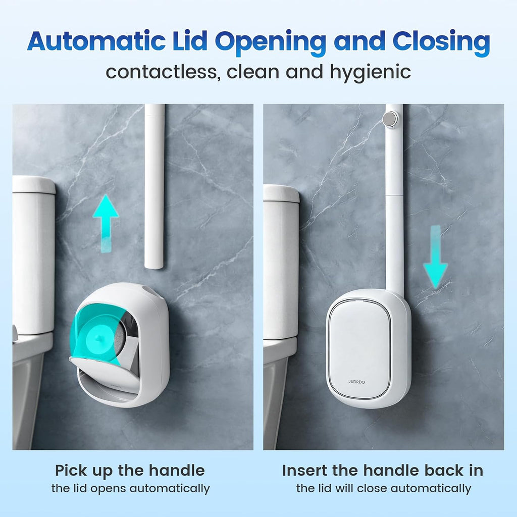 JUDRDO Disposable Toilet Brush Cleaning System (2 Brush+48 Refills)