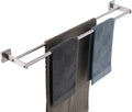 Miyili 30-Inch Double Bath Towel Bar with Square Base Brushed