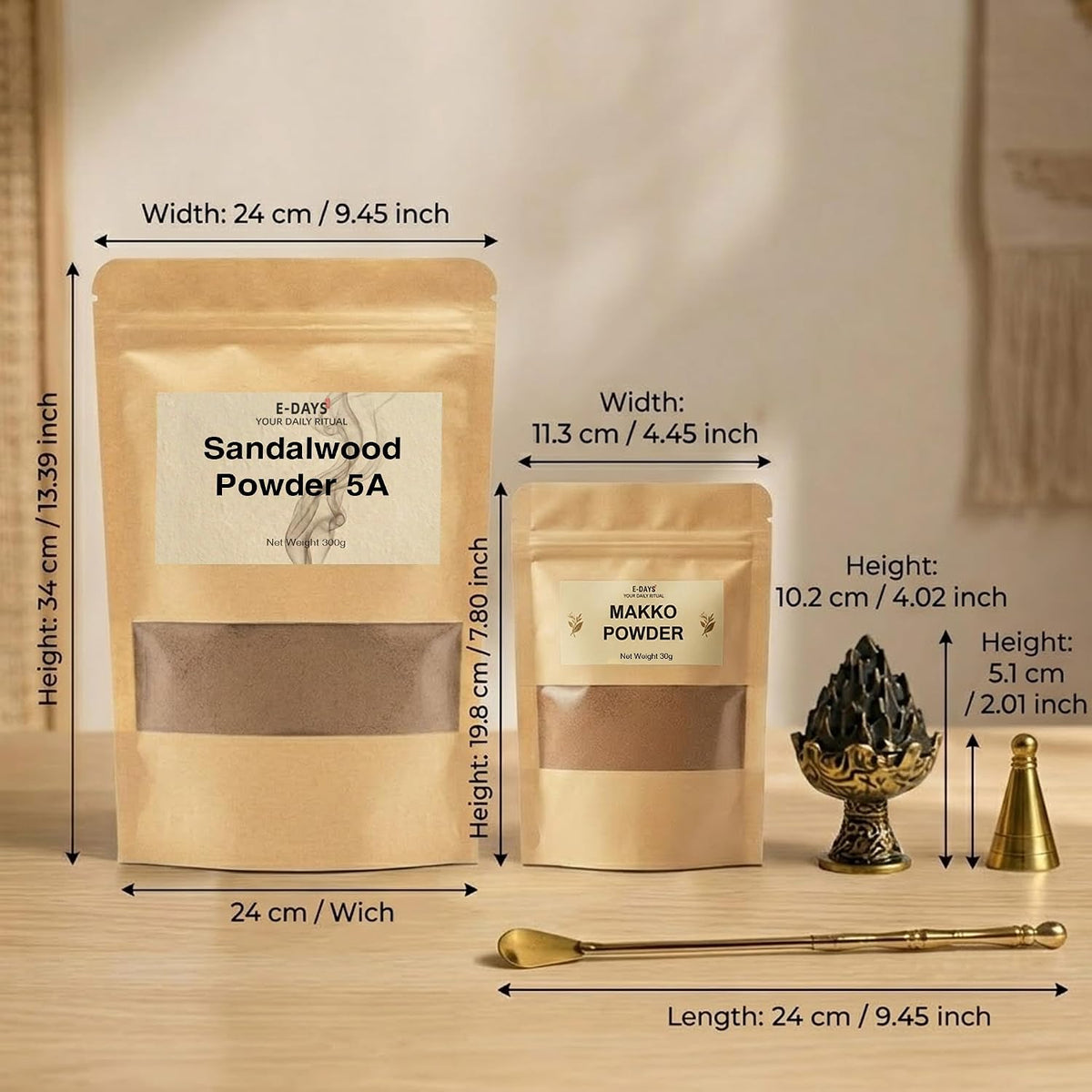 Mysore (Chandan) Sandalwood Powder 10.5oz (300g) 5A Grade