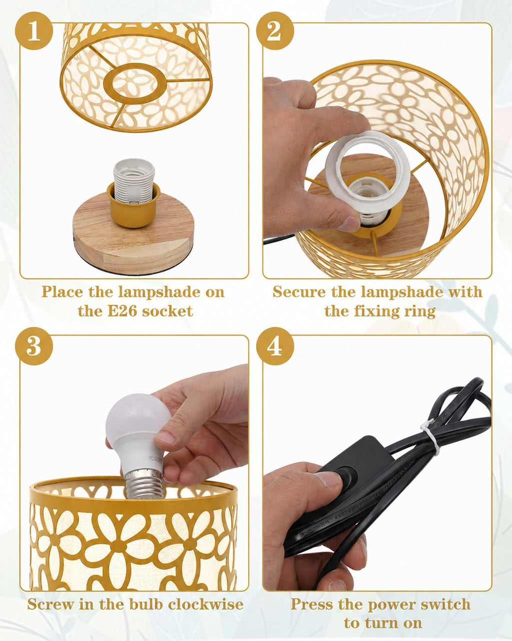 Gold Small Table Lamp