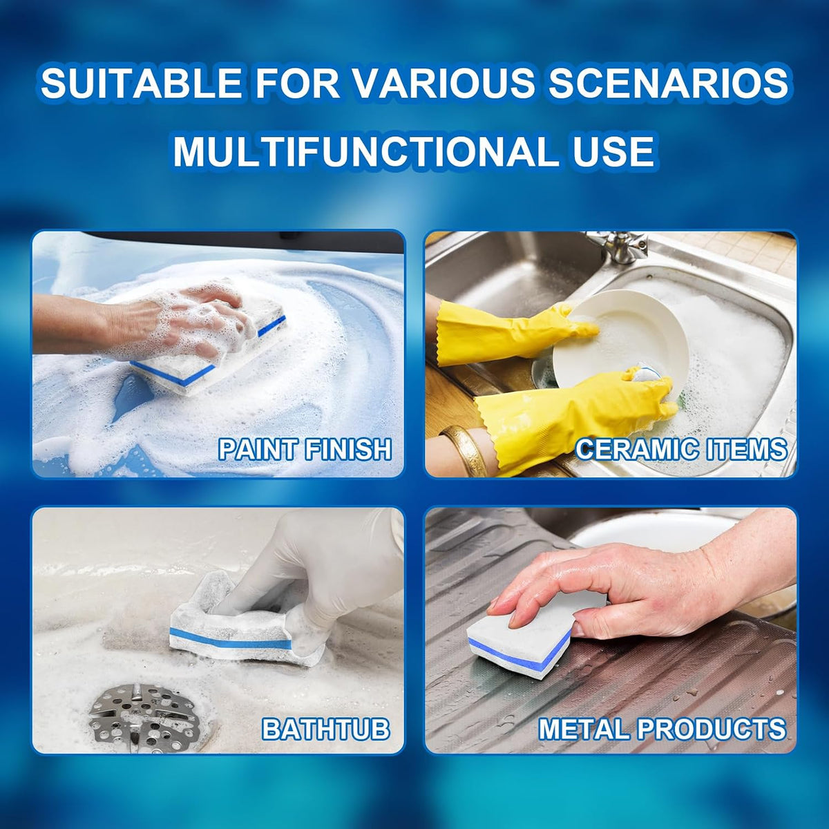 Upgrade Melamine Sponge, 3X Density, 25 Pack