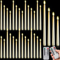 Rossesay 28 Pcs Flameless Taper Candles with Timer Remote, Warm White