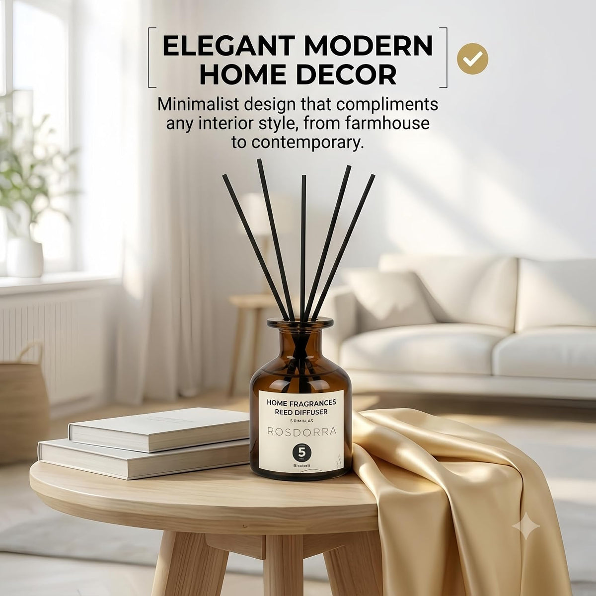Reed Diffuser for Bathroom 5oz, Bluebell Floral Scent
