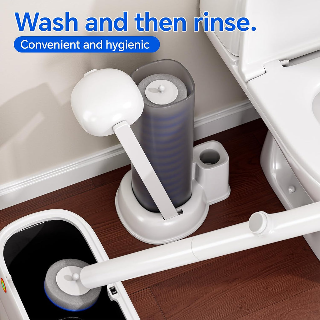 Ctime 2-Pack Disposable Toilet Cleaner and Brush Holder Set, 28 Wand