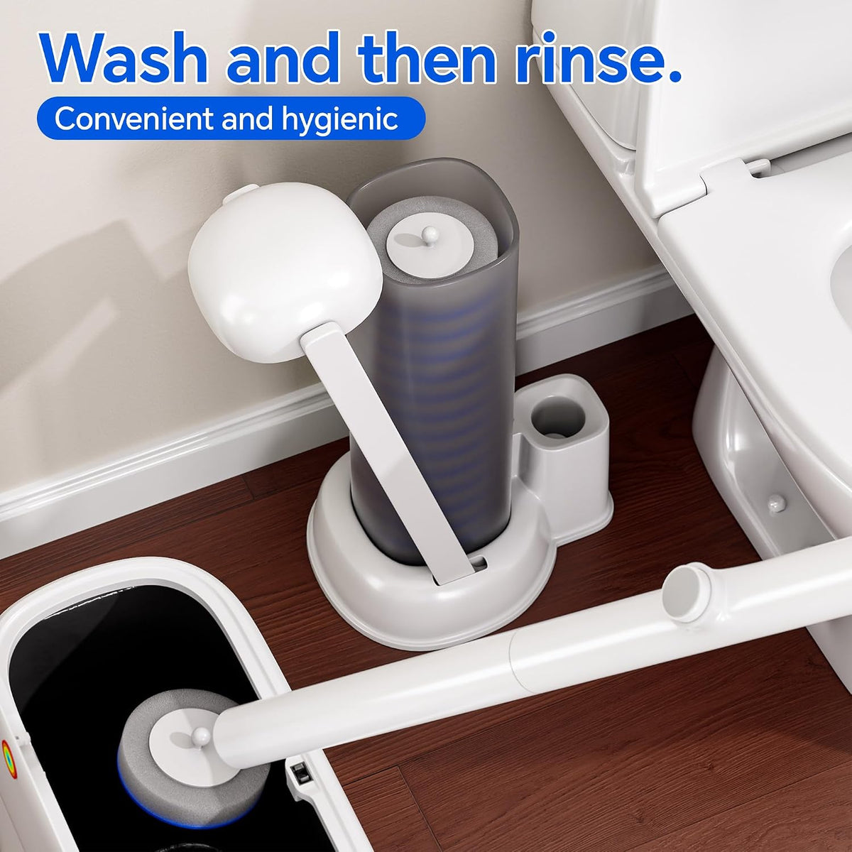 Ctime 2-Pack Disposable Toilet Cleaner and Brush Holder Set, 28 Wand