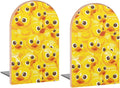 Yellow Seamless Rubber Duck Book Ends Decorative Wood Bookends for Shelves Kids Room Desk Home Office Book Stoppers for Magazines,Books, DVDs, 1 Pair/2 Pieces(5x3.1 in)