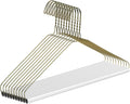 Yuntau 10 Pcs Dry Cleaner Hangers Bulk with Tubes 16" Wire Hangers, Gold