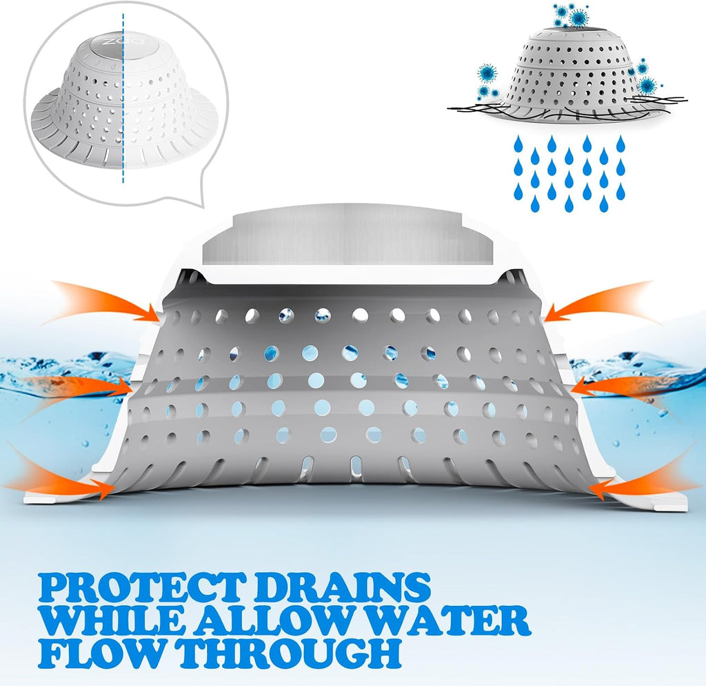 zaa Shower Drain Hair Catcher Bathtub Drain Strainer Sink Drain Protector
