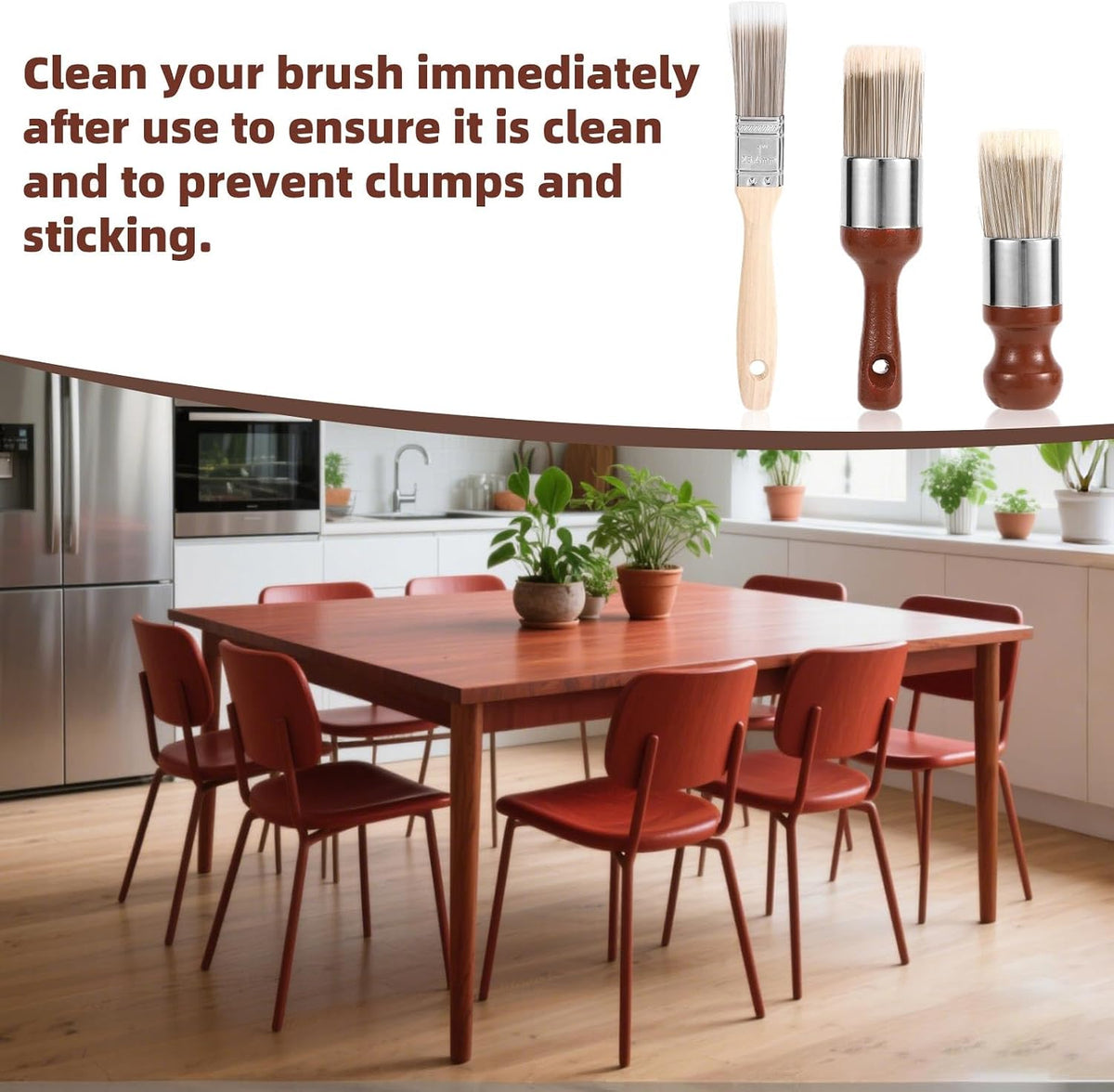 3pcs Leather Furniture Salve Brush, 3 Styles (Small)