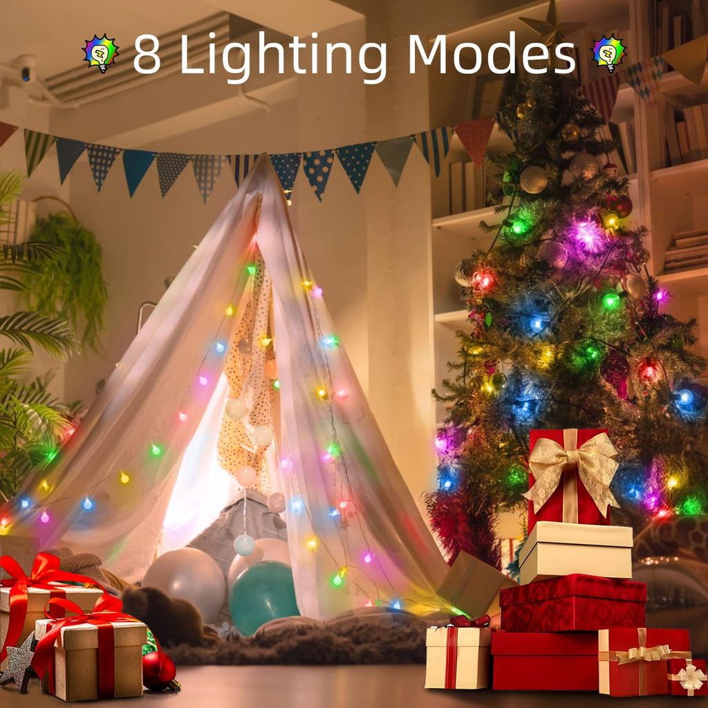 360 LED String Lights 132ft, 8 Lighting Modes Plug in Fairy String Lights
