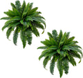 Senjie Fake Ferns 2 Set 55 Branches Artificial Ferns for Outdoors 32in