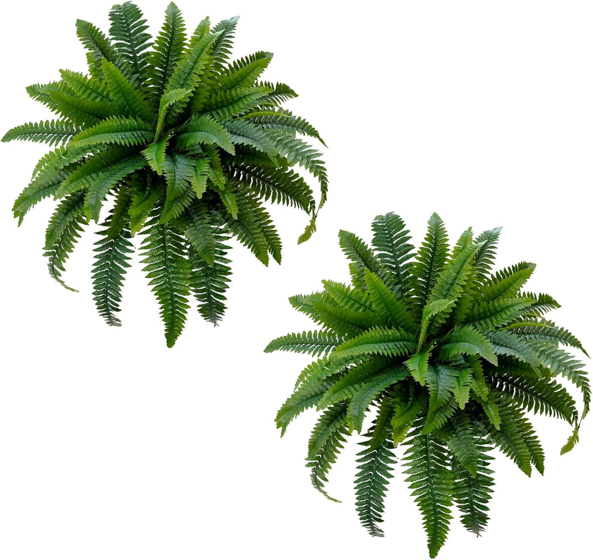 Senjie Fake Ferns 2 Set 55 Branches Artificial Ferns for Outdoors 32in