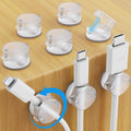 AGPTEK 8 Pack Magnetic Cable Clips, 360° Rotatable Cord Holder, Clear