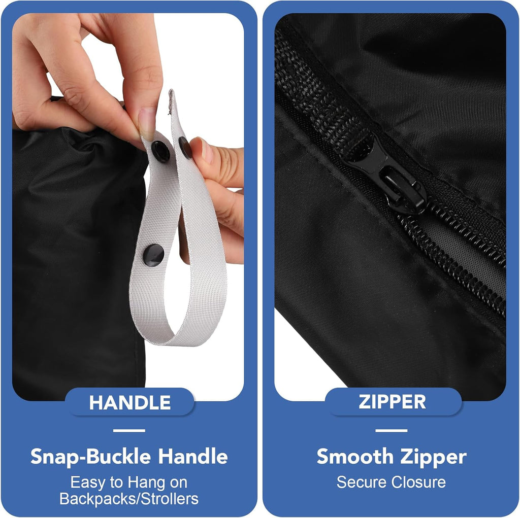 Dntorx 2 Pack Waterproof Travel Laundry Bags for Dirty Clothes with Handle
