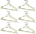 New Premium Velvet Hangers 60 Pack, Non Slip Clothes Hangers, Ivory