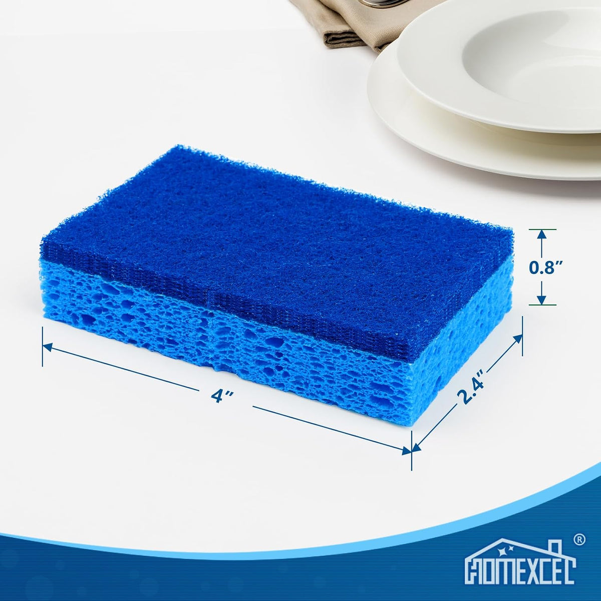 HOMEXCEL Sponges Kitchen 12 PK, Non-Scratch Dish Sponge for Cleaning Dishes