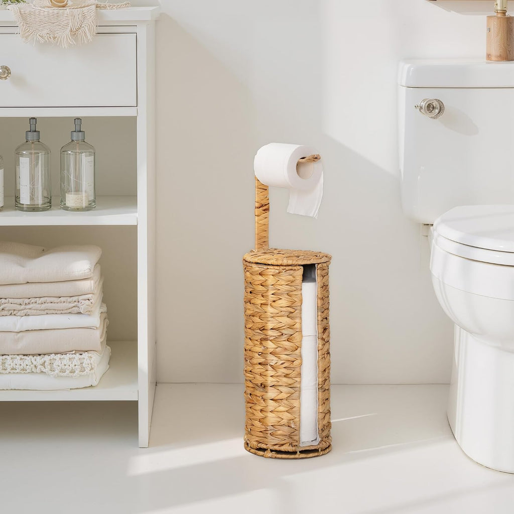 StorageWorks Toilet Paper Holder Stand with Covered, Toilet Paper Stand