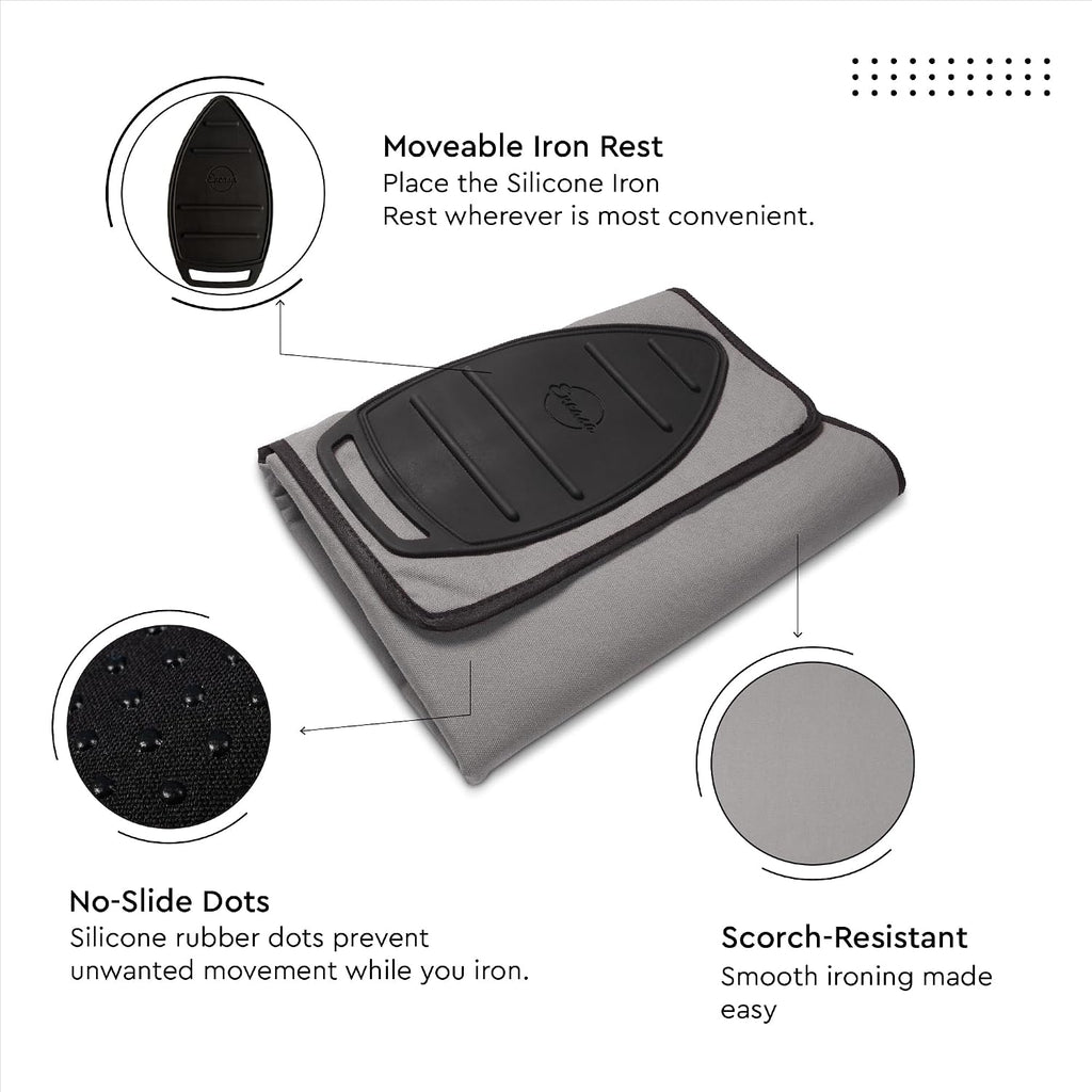 Encasa XO Ironing Mat for Table Top, Anti-Slip, Heat Resistant, Small