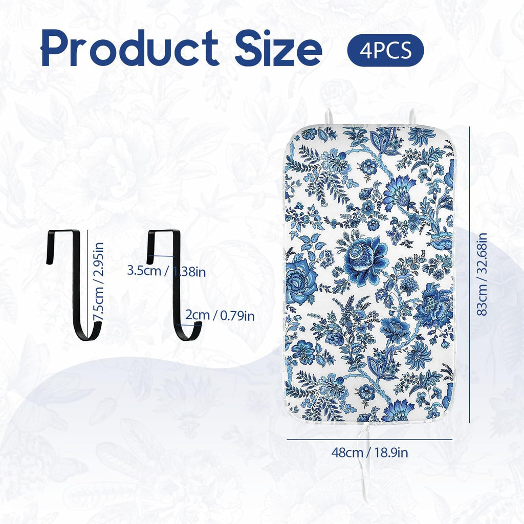 Portable Ironing Mat - 3mm Heat Resistant Padding with 2 Hooks + 1 Insulating Pad for Table or Bed Steam Pressing | Quilting & Travel Blanket Ironing Board Alternative