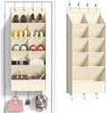 Over the Door Shoe Organizer, 5 Tiers with 9 Compartments, Beidge
