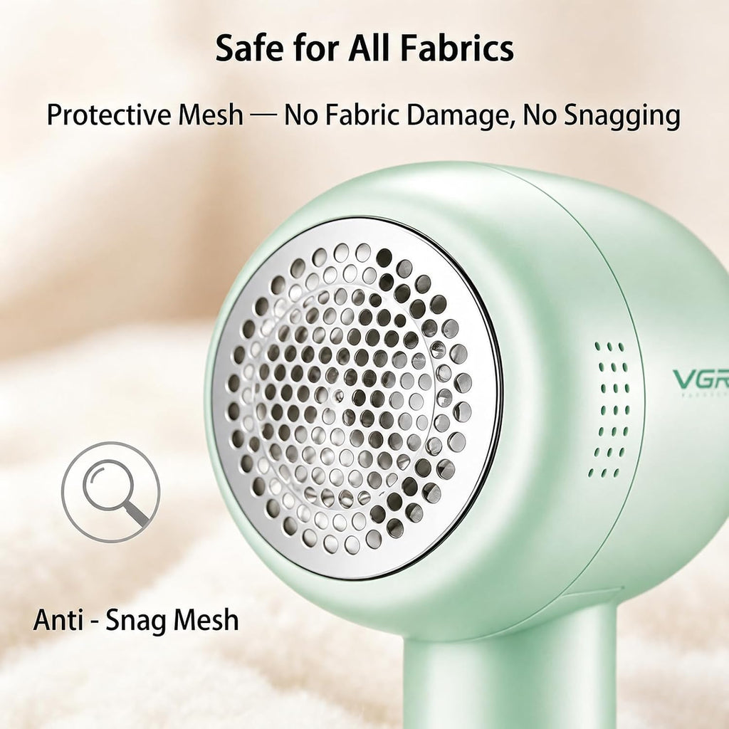 VGR 813 Rechargeable Fabric Shaver,6-Blade Lint Remover,Green