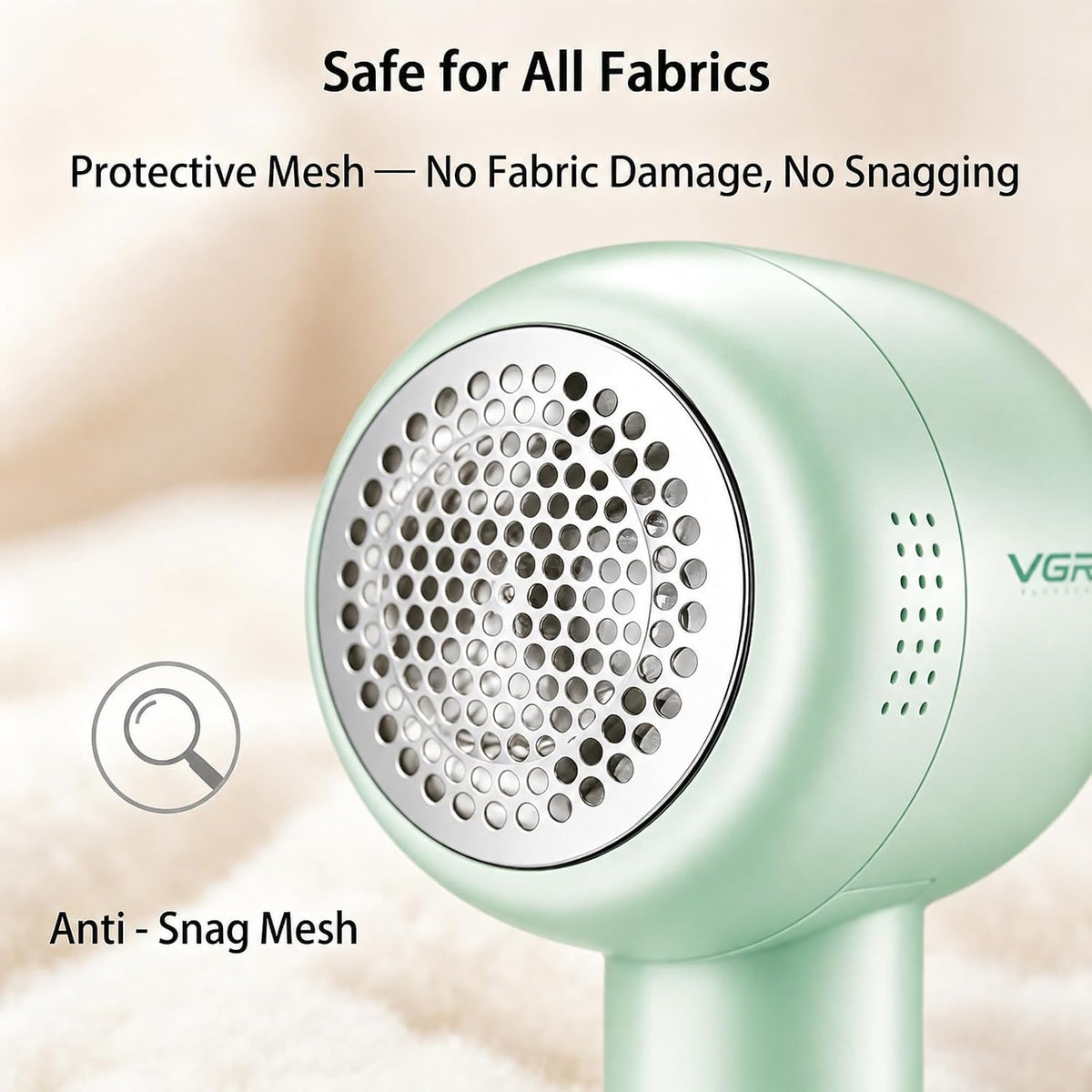VGR 813 Rechargeable Fabric Shaver,6-Blade Lint Remover,Green