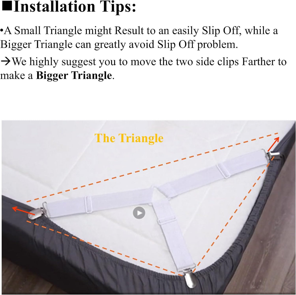 RayTour Bed Sheet Holder Straps 4 Pack - Elastic Sheet Keepers for Fitted Sheets