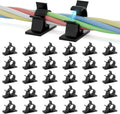 Viaky 30Pcs Black Wire Clips,Self Adhesive Cables Clips Cable Organizer