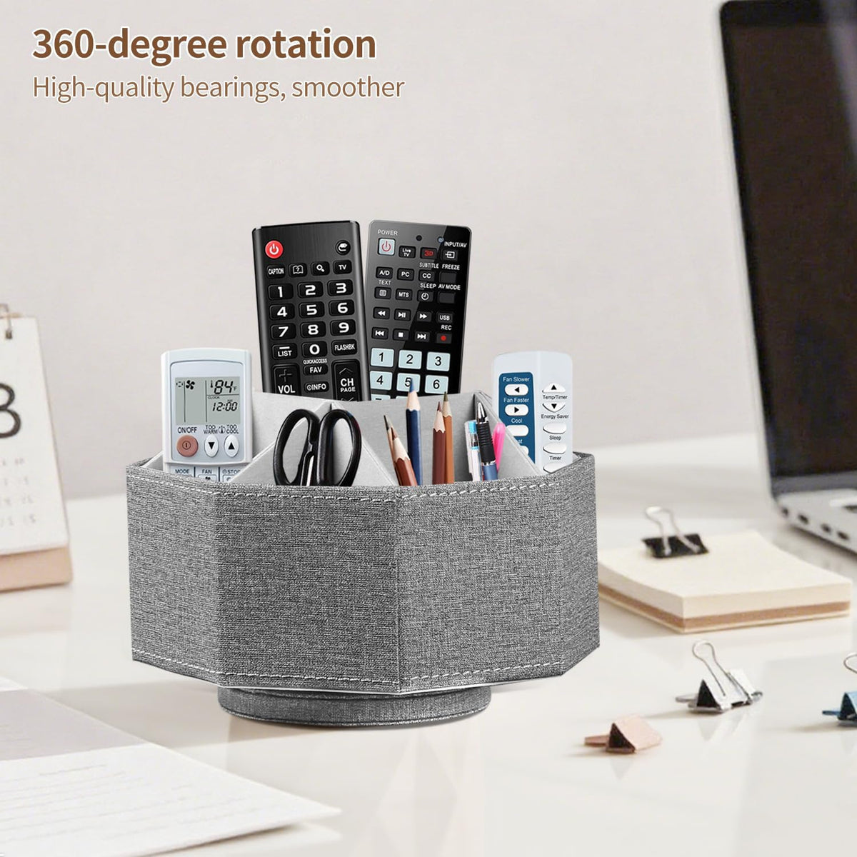 360° Rotation Remote Control Holder,Pen Caddy,Studio Art Supplies Organizer