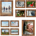 Rustic Picture Frames,10 Pack Collage Picture Frames,Gallery Wall Frame Set with Two 8x10, Four 5x7, Four 4x6, Farmhouse wood Photo Frames for living room Wall Gallery Decor or Desk, rustic brown