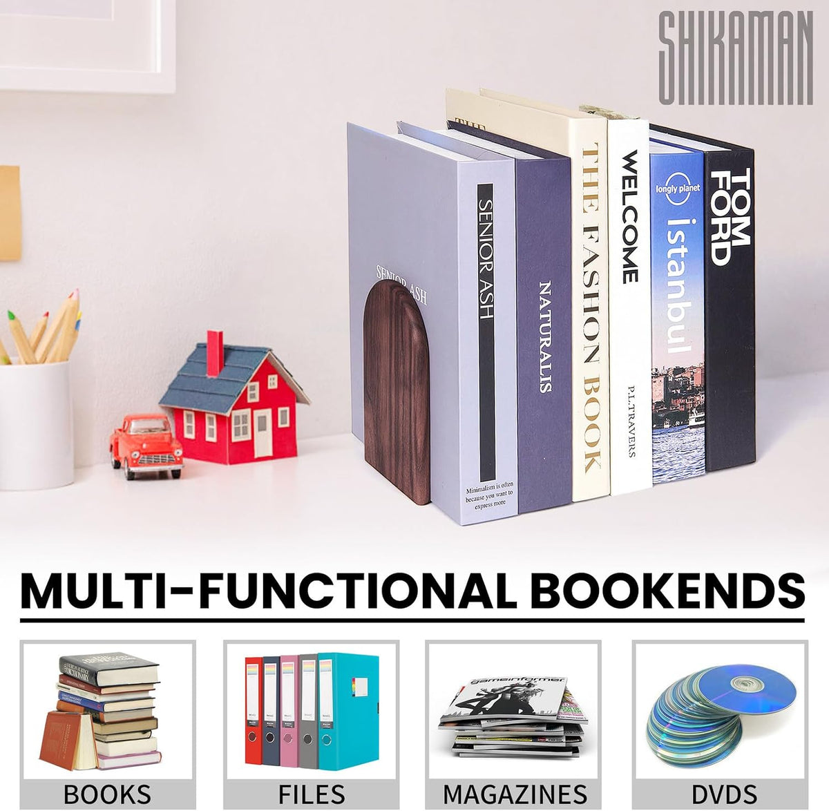 Book Ends,Bookends Wood Book Ends Universal Economy Bookend (16, Medium)