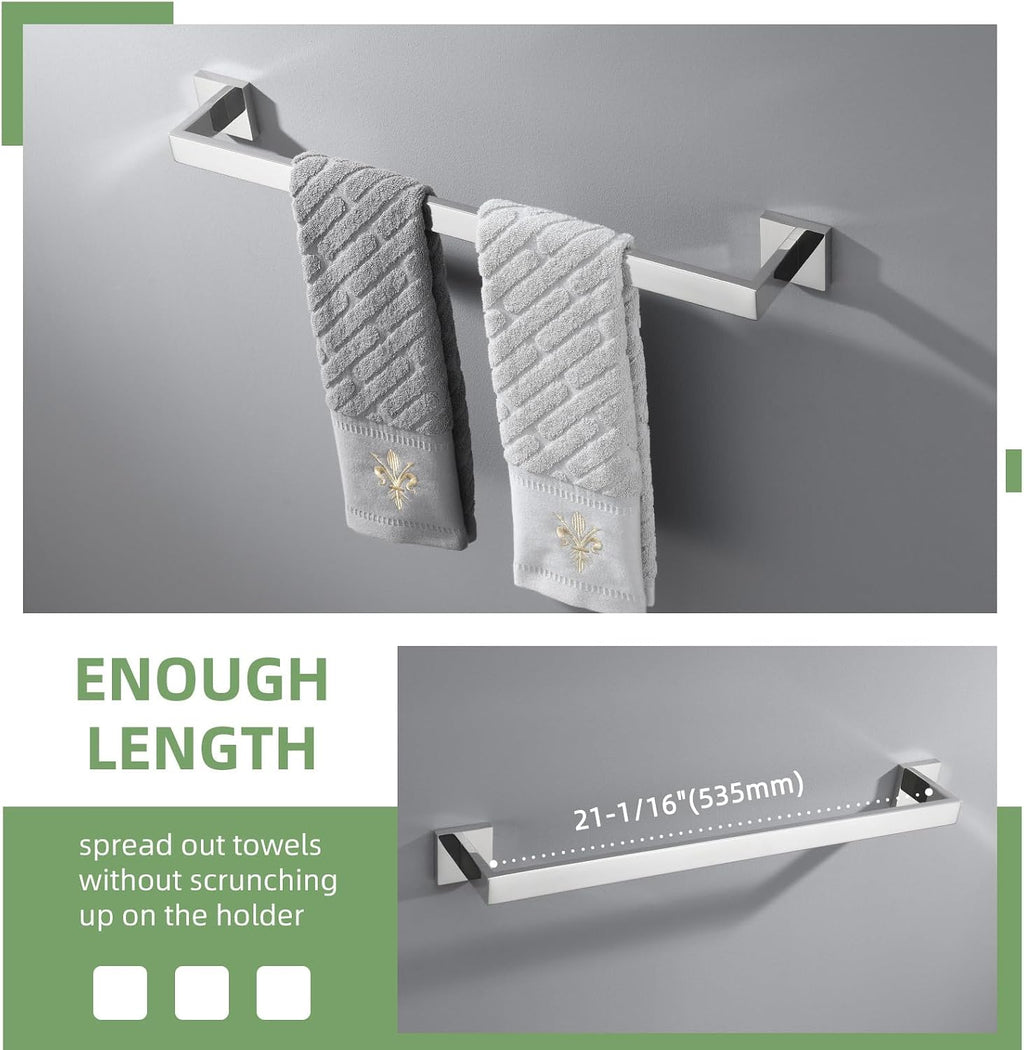 Angle Simple Bath Towel Bar 23.74 Inches, Towel Holder, Polished Chrome