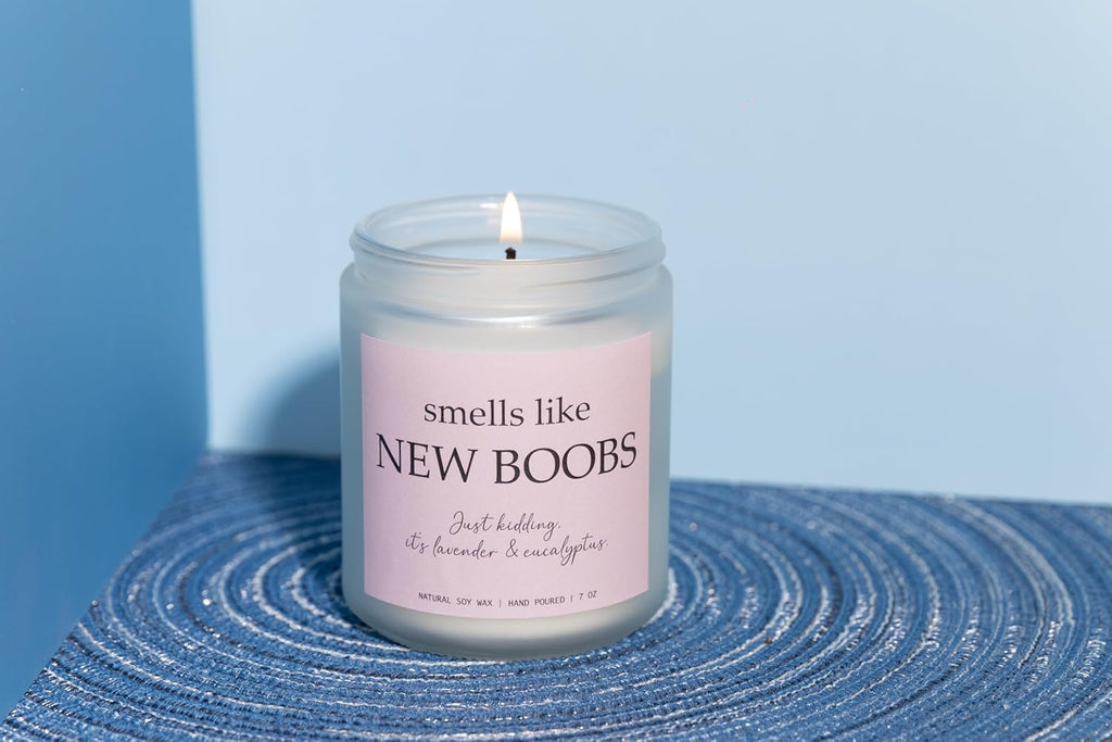 New Boobs Candle, Breast Cancer Survivor Gifts for Women