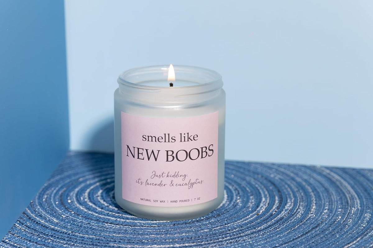 New Boobs Candle, Breast Cancer Survivor Gifts for Women