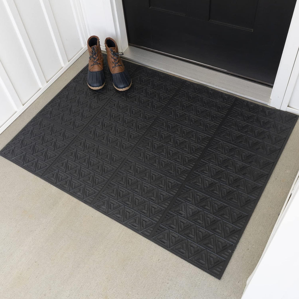 ClimaTex Indoor/Outdoor Scraper Door Mat, 3' x 4', Shoe and Boot Scraper Mat, Cleans Mud, Dirt, Snow, Sand, and Grime