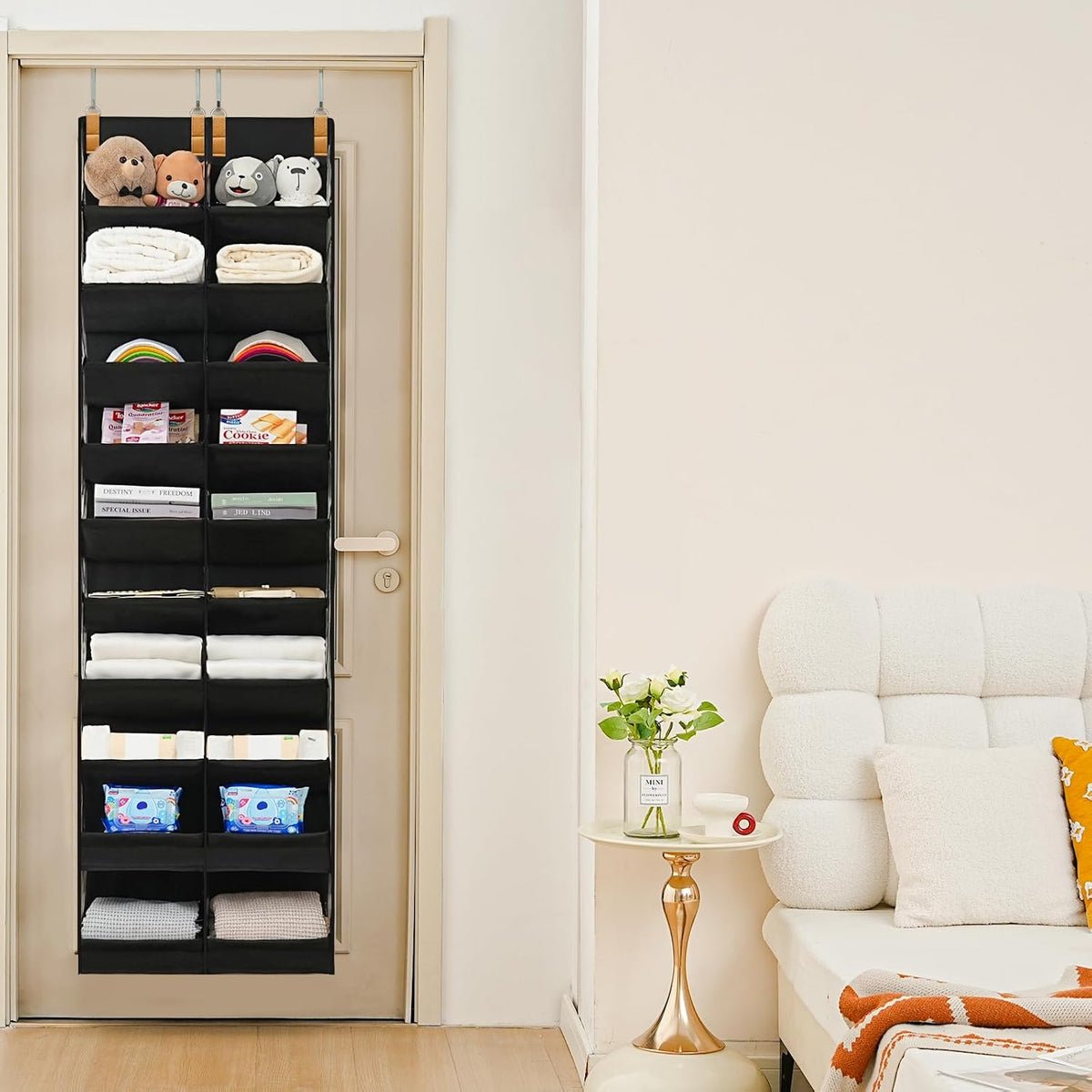 20-30 Pairs Over the Door Shoe Organizer, 10-Tier Hanging Shoe Storage