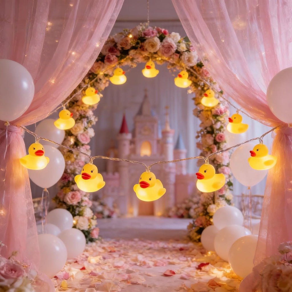 Cute Fairy Duck String Lights, 4.9Ft/1.5M, 10 LED Battery Operated