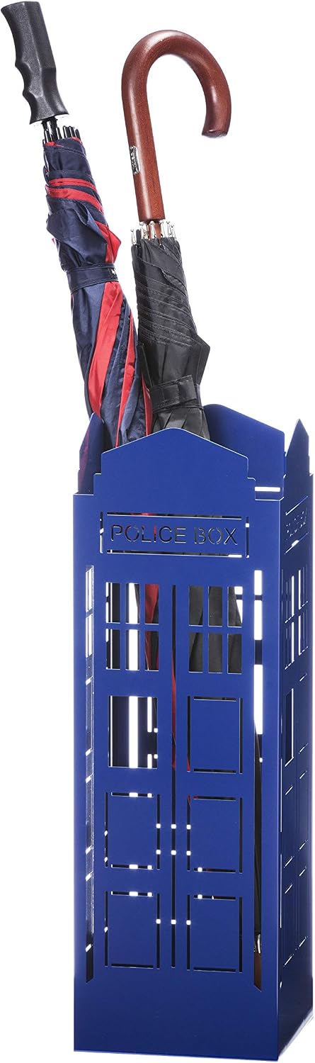 Mango Steam Police Box Blue Umbrella Stand - for Entryway & Living Room…