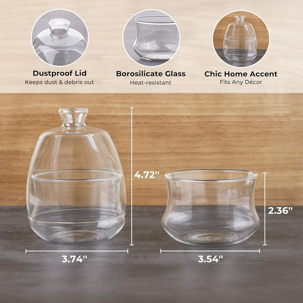 HillSpring 2 Pack Qtip Holder, Crystal Clear