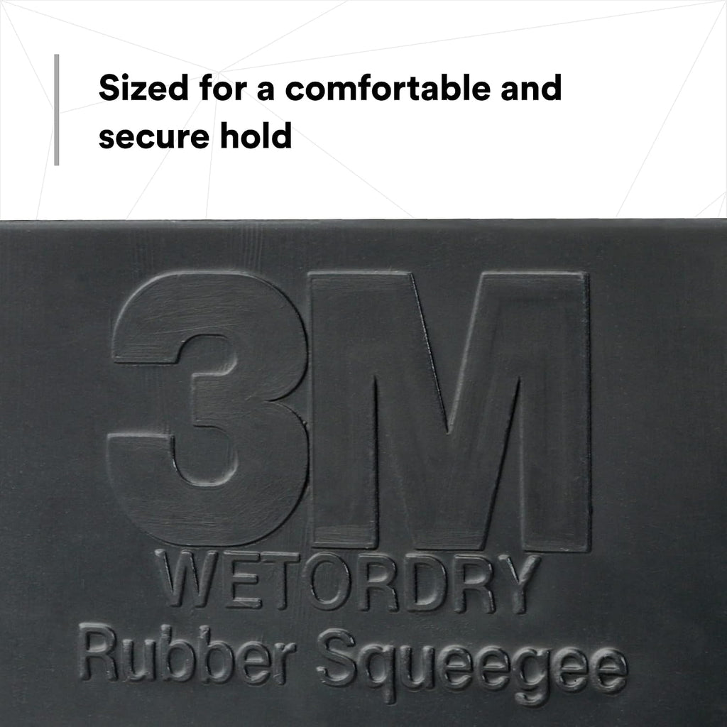 3M Wetordry Rubber Squeegee 05517, 2-3/4 in x 4-1/4 in, Comfort Fit