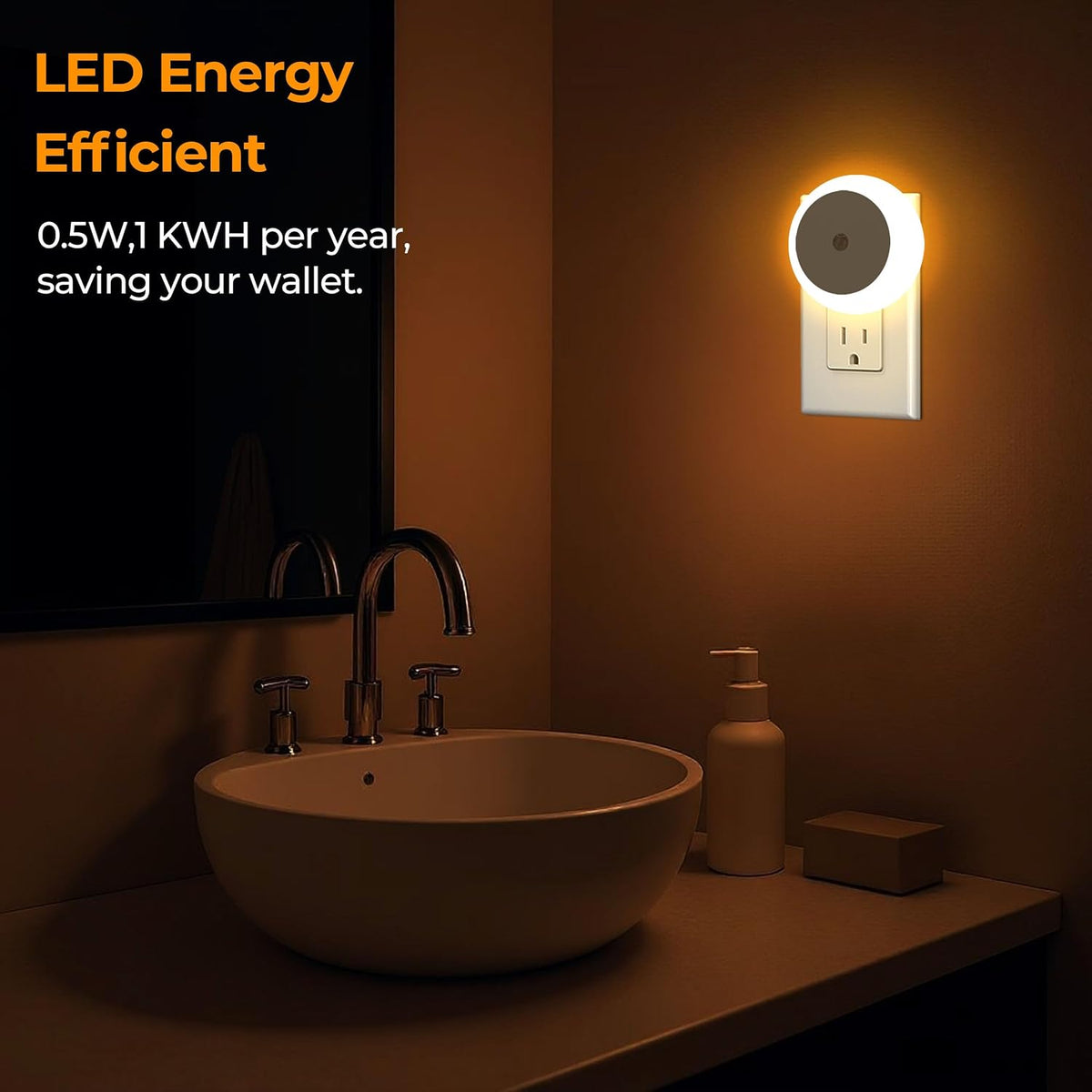 Night Lights Plug into Wall 4Pack, Plug in Nightlight Dusk to Dawn