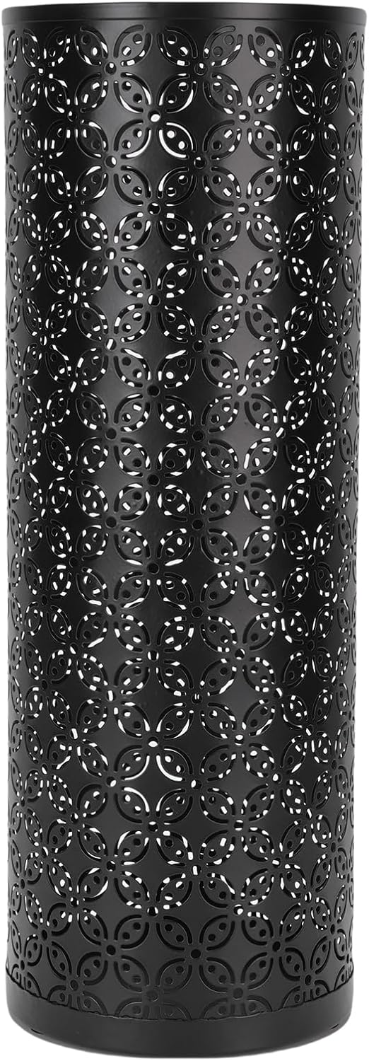 Metal Round Umbrella Stand Rack, FreeStanding Umbrella Holder for Entryway, Home, Office (Black)