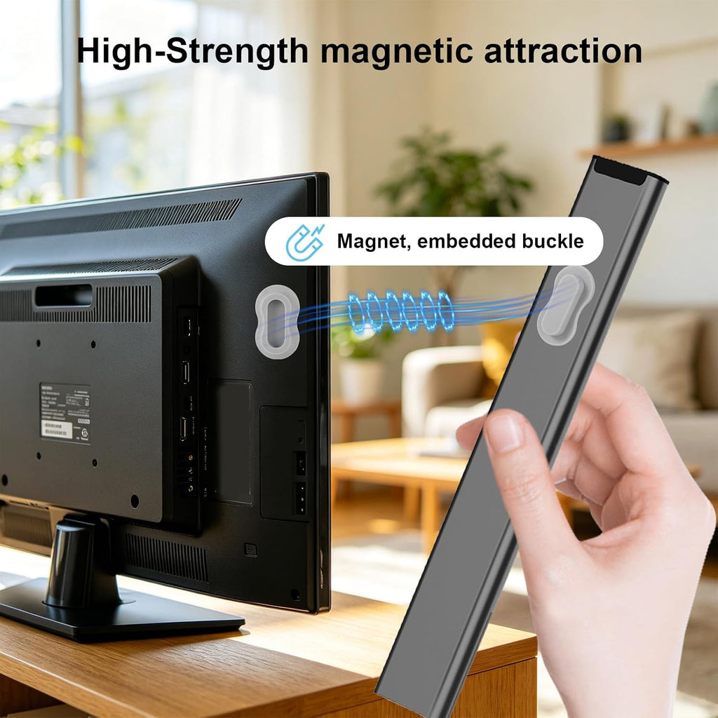 6pcs Magnetic Remote Control Holder, No Drill Wall Mount Silicone TV Remote Holder Self-Adhesive Universal Organizer Storage for Air Conditioner Fan Media AC RV Accessories (Grey)