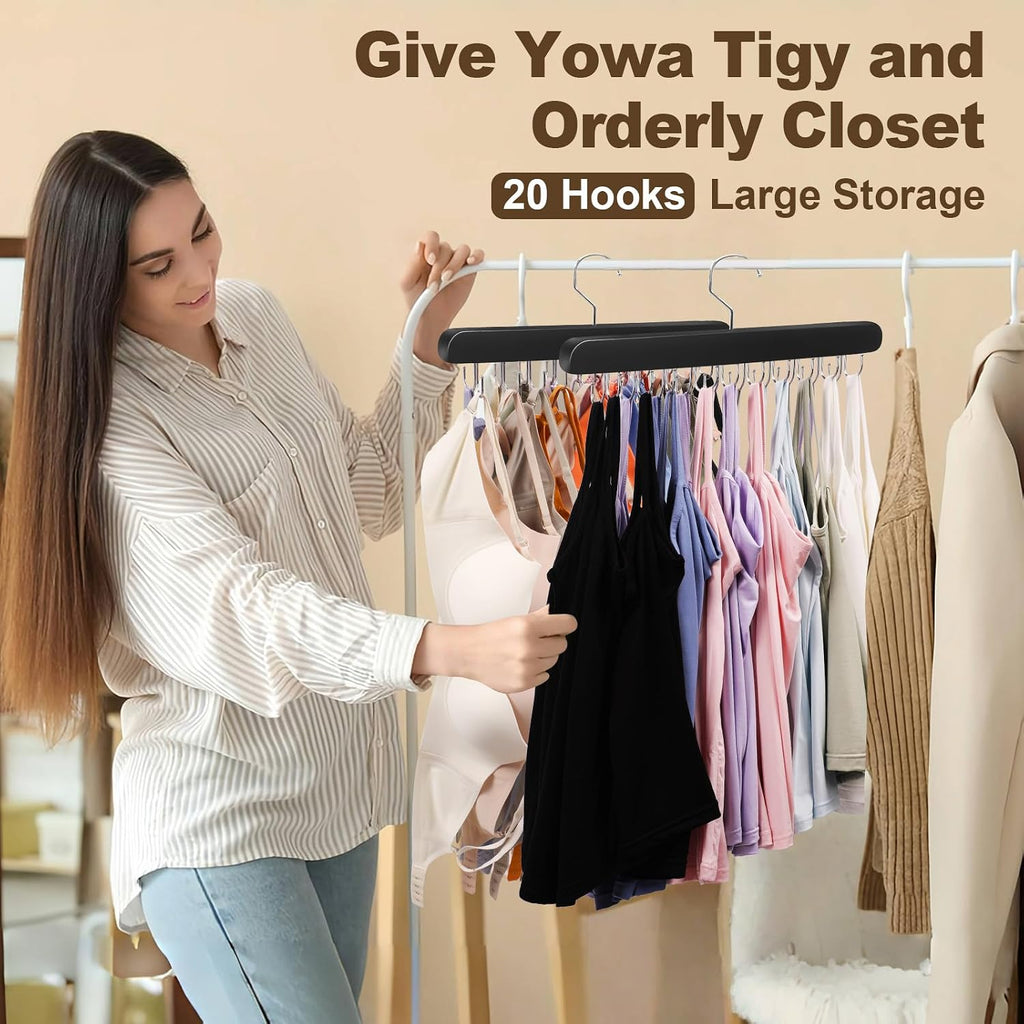 2 PCS Tank Top Hanger, Bra Hanger for Closet Organizer Space Saving