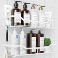 Kitsure Shower Caddy, Adhesive Shower Organizer, Large, White