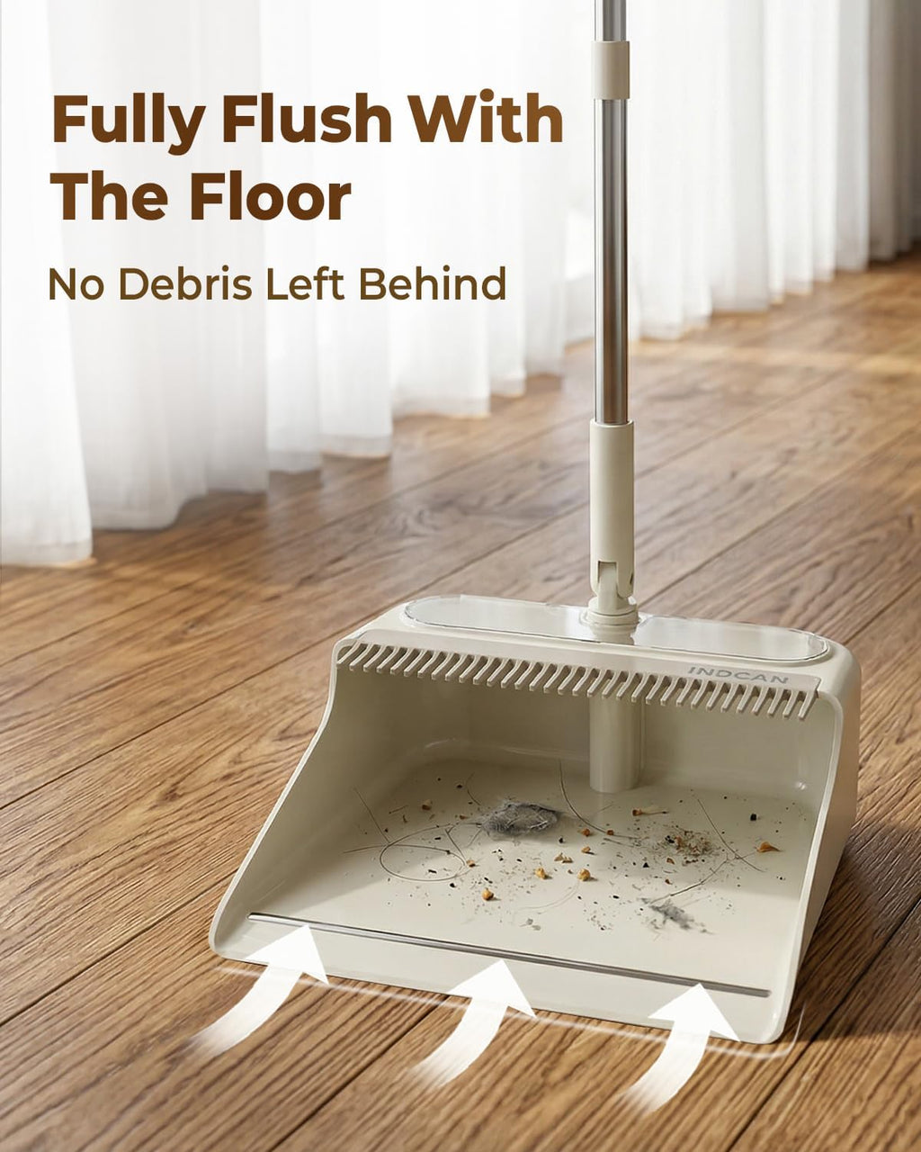 Broom and Dustpan Set with 52" Adjustable Long Handle, (Santra Lite)