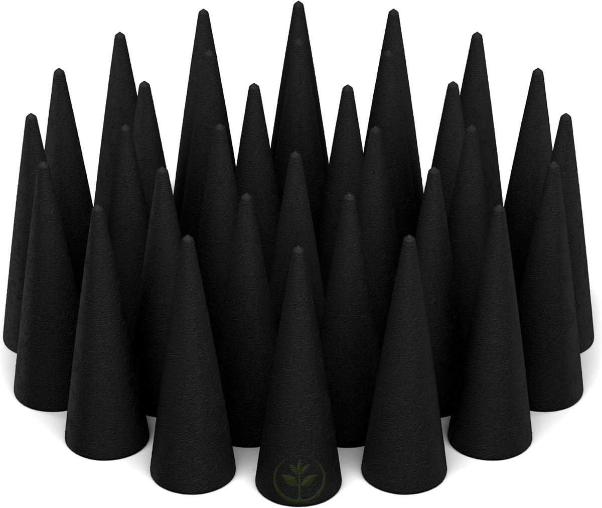 100 Unscented Charcoal Incense Cones 2" BACKFLOW - 100% Natural Blanks - Great for DIY Aromatherapy Incense Making, Waterfall Burner and Holder